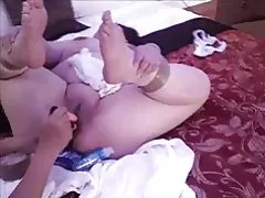 Chubby amateur asian heldua jostailu play